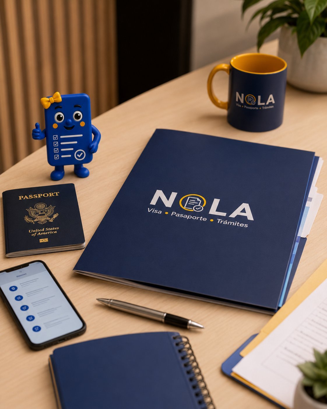 Materiales organizados de NOLA que representan una guía personalizada en PDF.